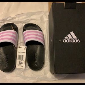 Brand new kids Adidas slides